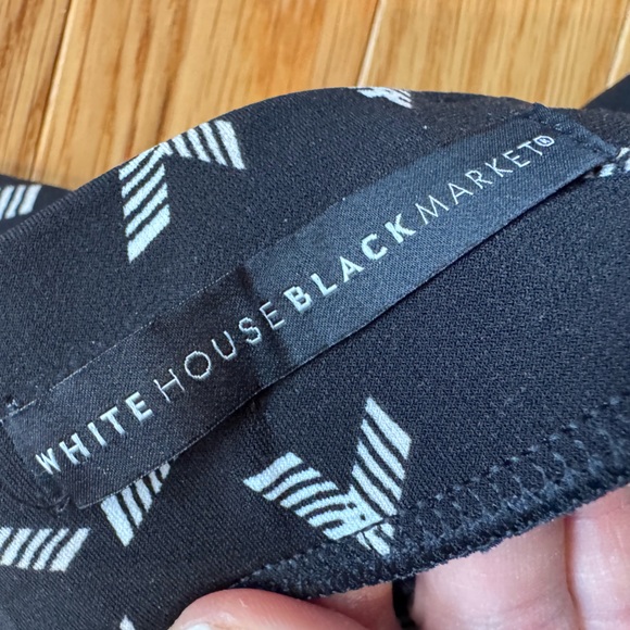 White House Black Market Patterned Wide-Leg Pants - Picture 4 of 5